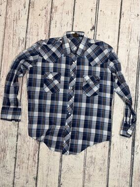 Vintage Plainsman Plaid Pearl Snap Cowboy Rockabilly Rancher Mens Shirt